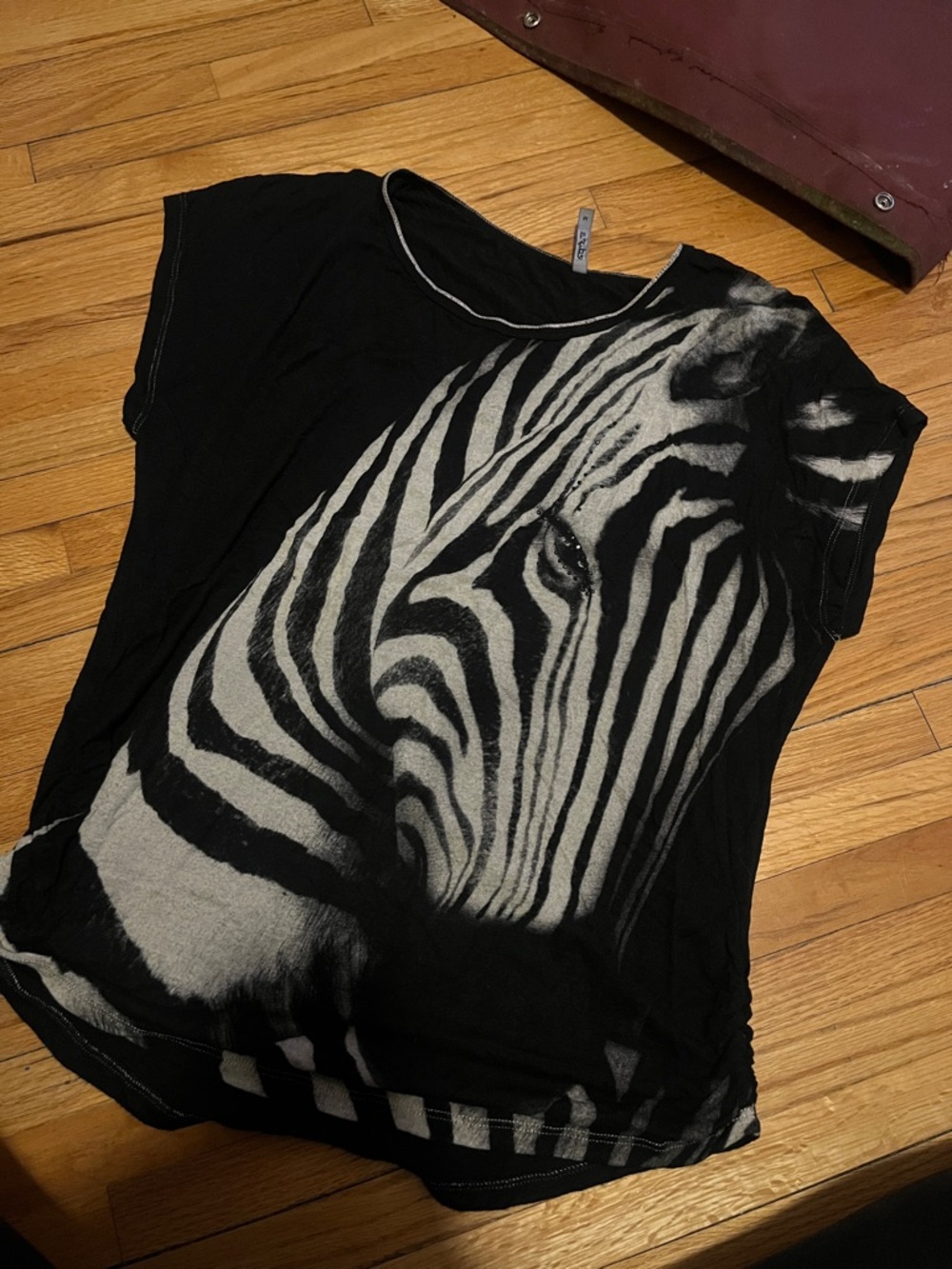 Black Zebra Graphic Short Sleeve Tee